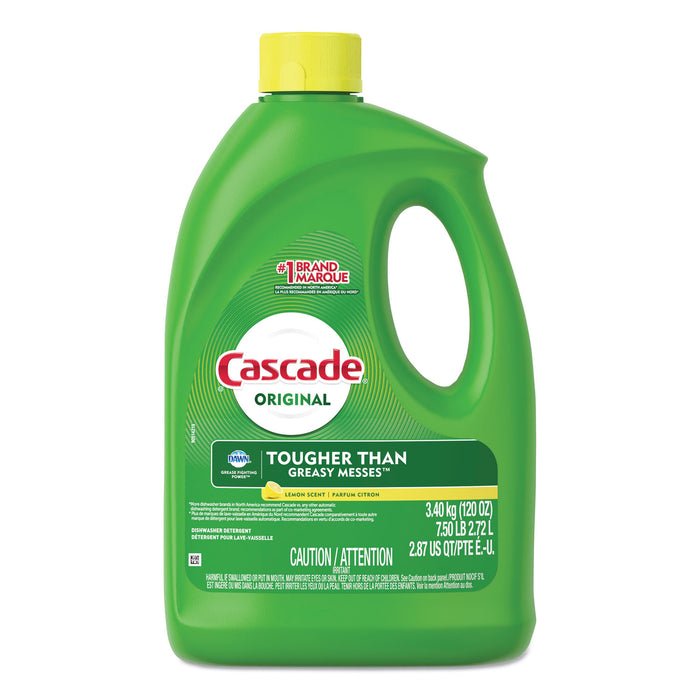 Dishwasher Gel with Dawn, Lemon, 120 oz Bottle, 4/Carton