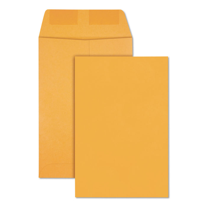 Catalog Envelope, #1, Cheese Blade Flap, Gummed Closure, 6 x 9, Brown Kraft, 500/Box