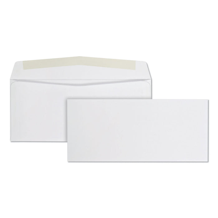Business Envelope, #10, Commercial Flap, Gummed Closure, 4.13 x 9.5, White, 500/Box