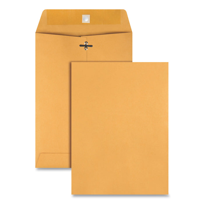 Clasp Envelope, #75, Cheese Blade Flap, Clasp/Gummed Closure, 7.5 x 10.5, Brown Kraft, 100/Box