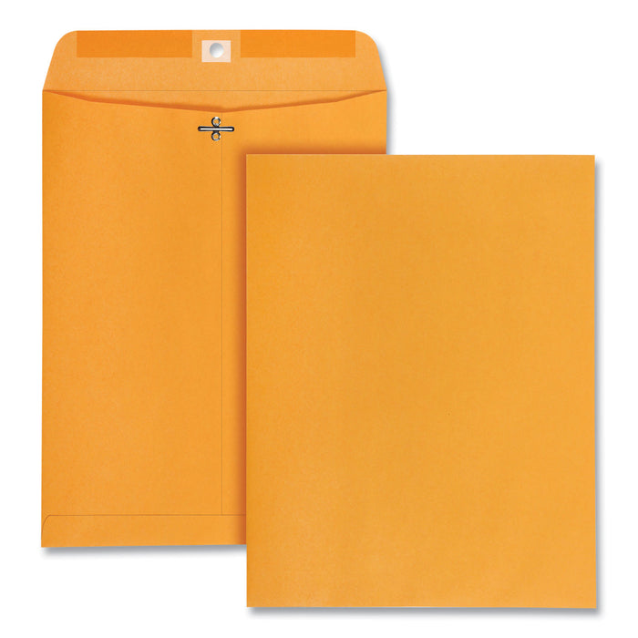 Clasp Envelope, #97, Cheese Blade Flap, Clasp/Gummed Closure, 10 x 13, Brown Kraft, 100/Box