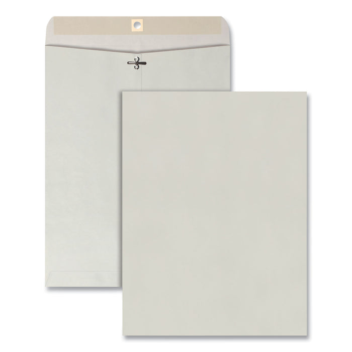 Clasp Envelope, #97, Cheese Blade Flap, Clasp/Gummed Closure, 10 x 13, Executive Gray, 100/Box