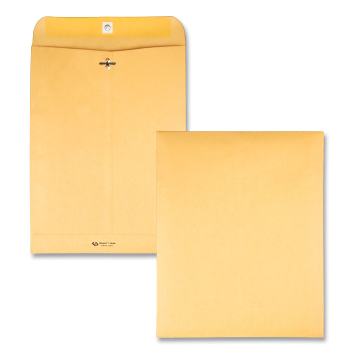 Clasp Envelope, #12 1/2, Cheese Blade Flap, Clasp/Gummed Closure, 9.5 x 12.5, Brown Kraft, 100/Box