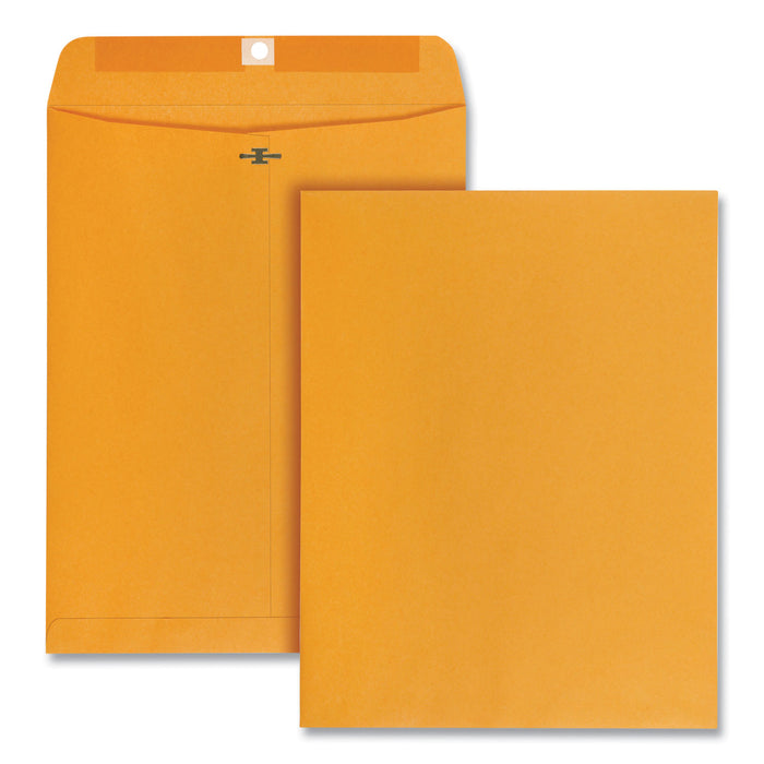 Clasp Envelope, #97, Cheese Blade Flap, Clasp/Gummed Closure, 10 x 13, Brown Kraft, 100/Box