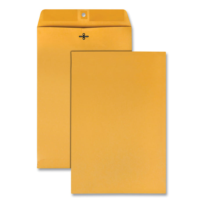 Clasp Envelope, #98, Cheese Blade Flap, Clasp/Gummed Closure, 10 x 15, Brown Kraft, 100/Box