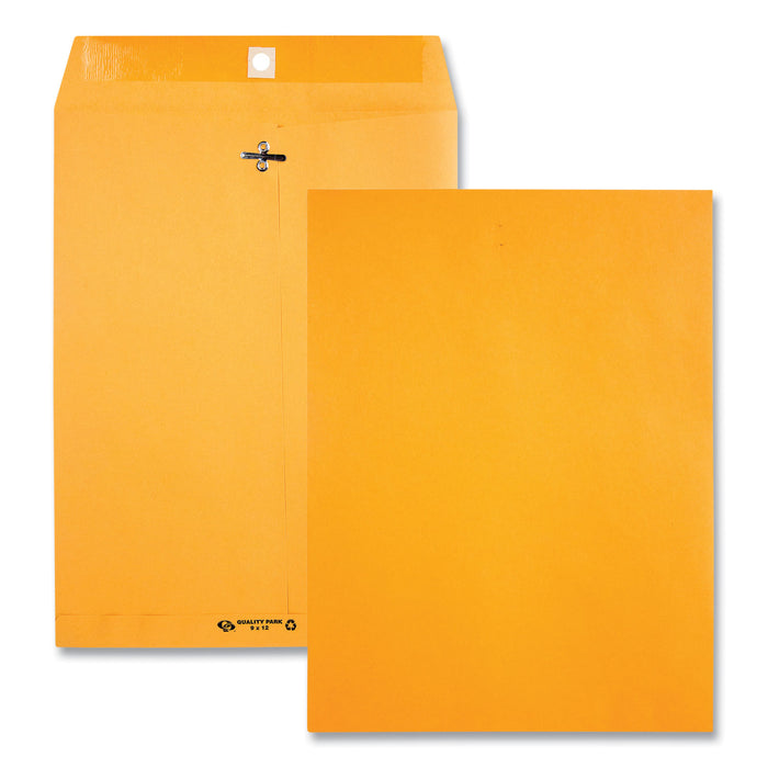 Clasp Envelope, #97, Cheese Blade Flap, Clasp/Gummed Closure, 10 x 13, Brown Kraft, 100/Box