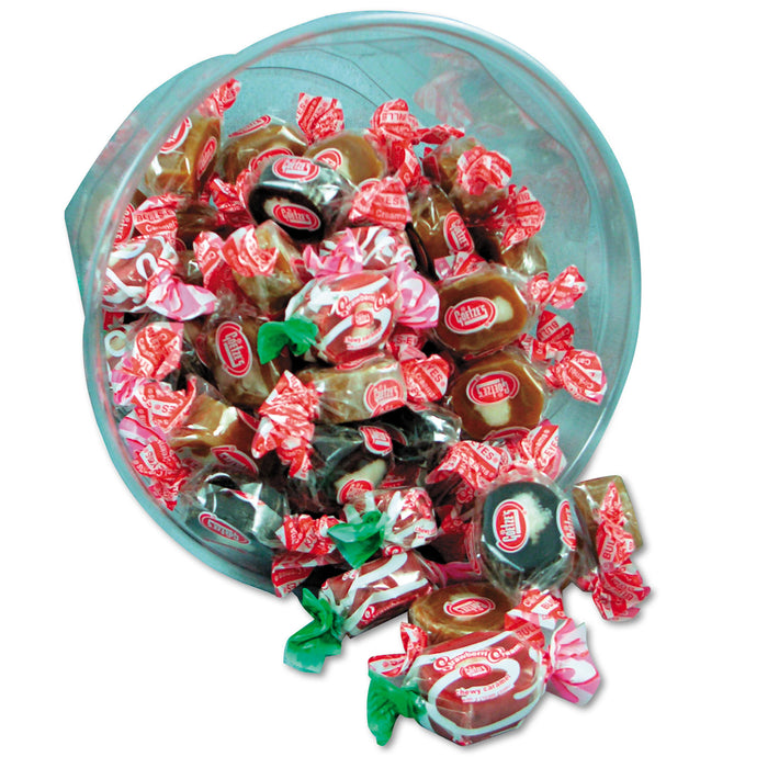 Goetze's Caramel Creams, Lt and Dark Caramel Candy, One 24 oz Bowl