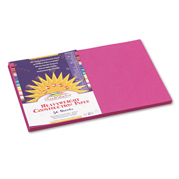 Construction Paper, 58lb, 12 x 18, Magenta, 50/Pack