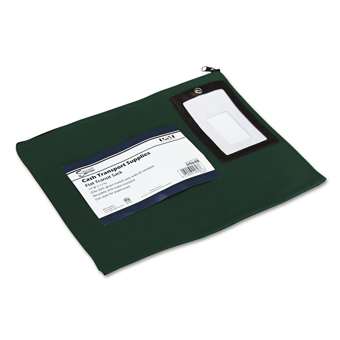 Flat Dark Green Transit Sack, 14w x 11h