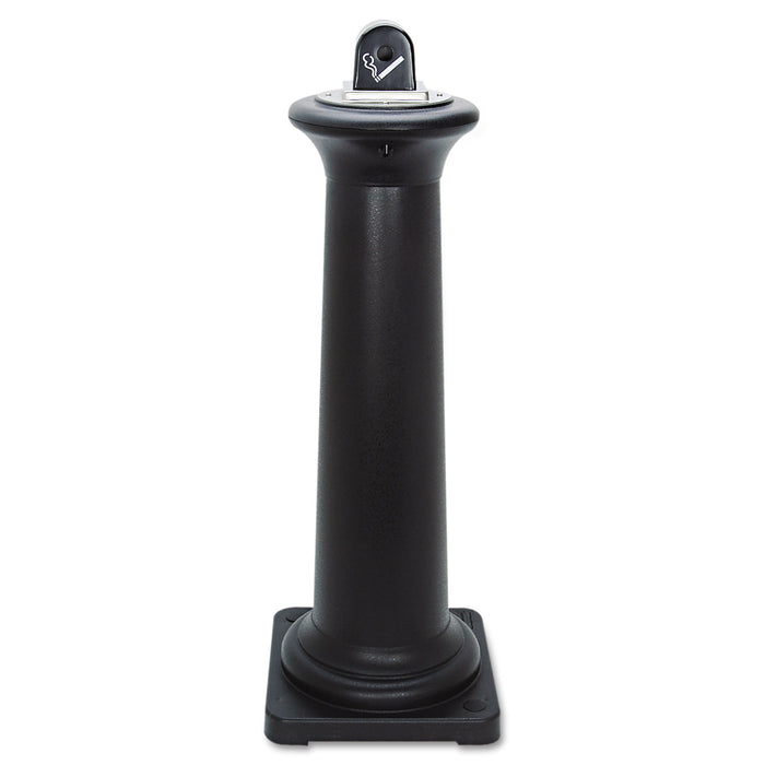 GroundsKeeper Tuscan Receptacle, 13 x 13 x 38.38, Black