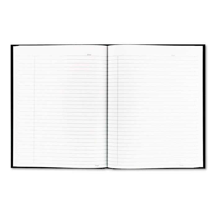 Business Notebook, Medium/College Rule, Black Cover, 9.25 x 7.25, 192 Sheets