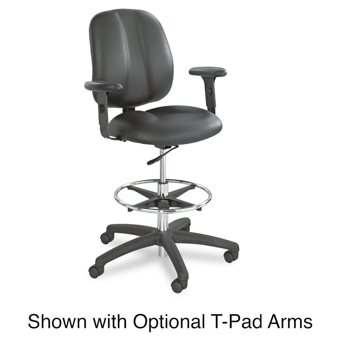 Apprentice II Extended-Height Chair, 32" Seat Height, Supports up to 250 lbs., Black Seat/Black Back, Black Base