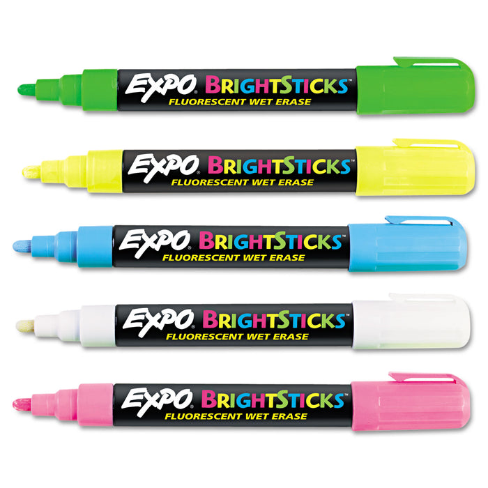 Bright Sticks, Medium Bullet Tip, Assorted Colors, 5/Set