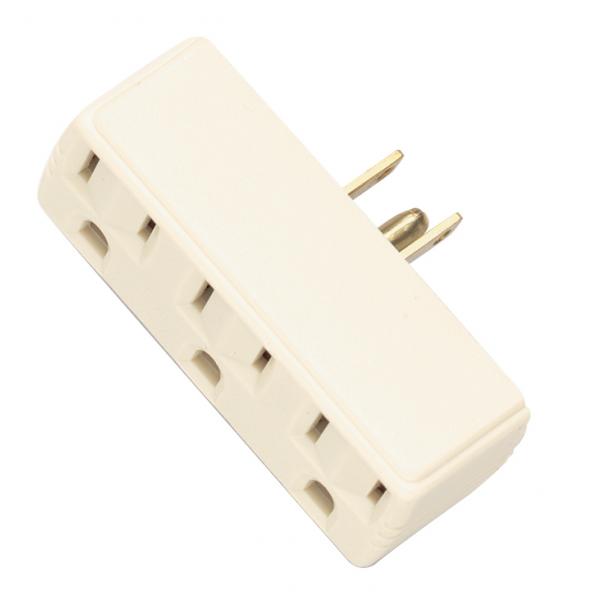 SINGLE TO TRIPLE ADAPTER-IVORY