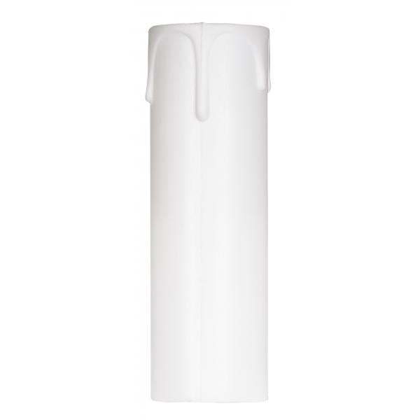 4" MED WHITE DRIP CANDLE COVER