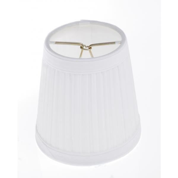 WHITE PLEATED CLIP-ON SHADE
