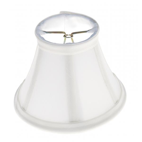 WHITE SILK BELL CLIP ON SHADE