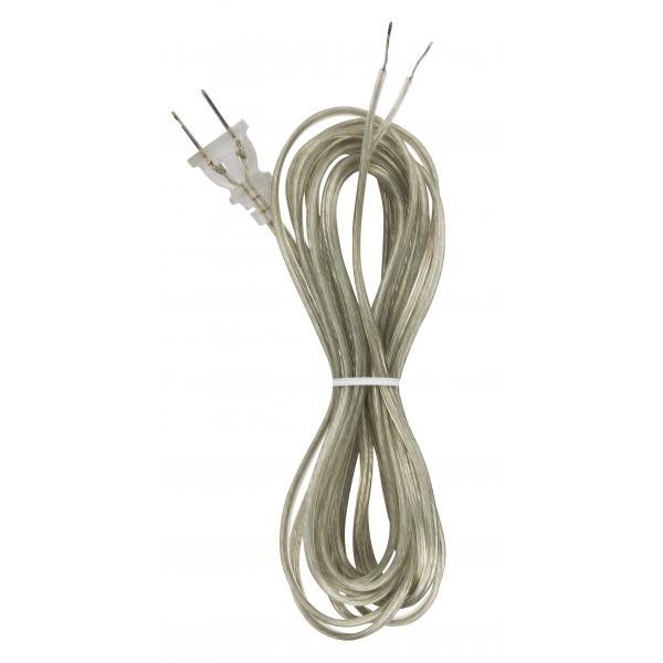 15' CLEAR SILVER CORD SET SPT-