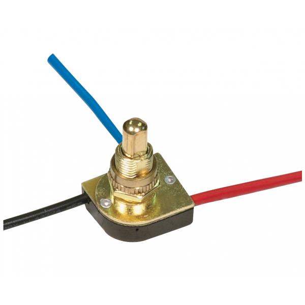 3 WAY PUSH SWITCH BRASS FINISH