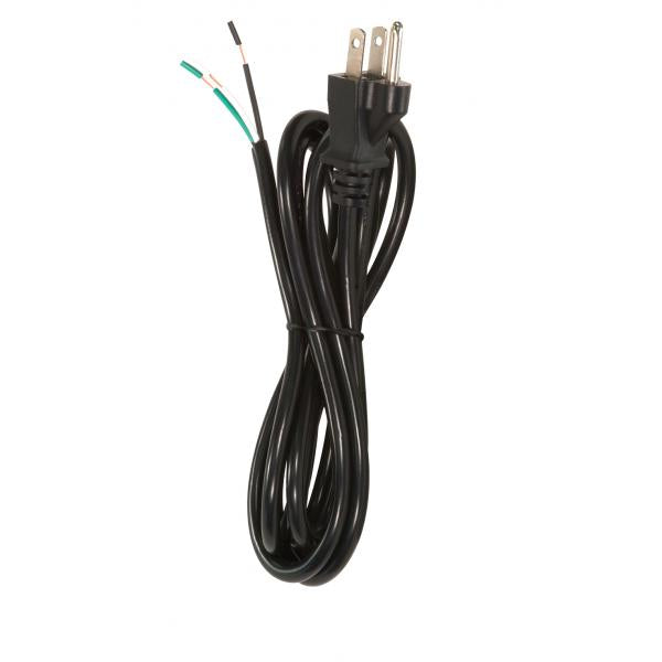 8 FT BLK 18/3 SVT CORD SET W/P