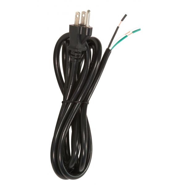 8 FT. BLACK CORD SET 18/3 SJT