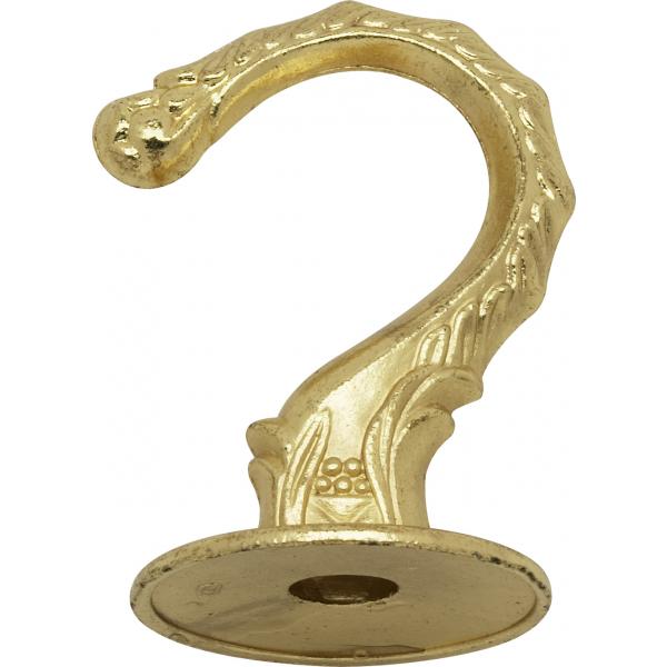 1 JUMBO BRASS FIN HOOK & HDWRE