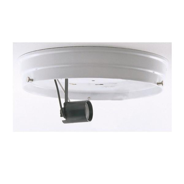 6" WHITE 1 LIGHT WIRED PAN