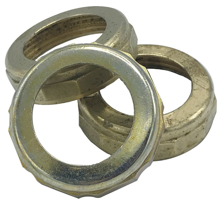 1 1/2" X 1 1/4" Brass-Plated Zinc Die-Cast Slipnut