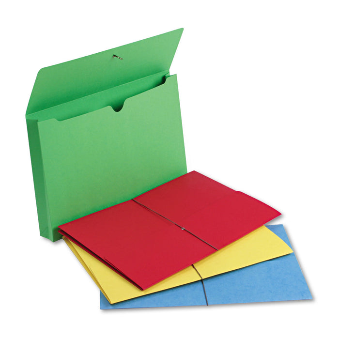 Expanding Wallet w/ Elastic Cord, 2" Expansion, 1 Section, Legal Size, Assorted, 50/Box