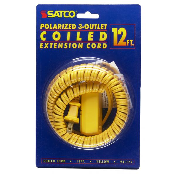 12 FT. YELLOW COILED CORD