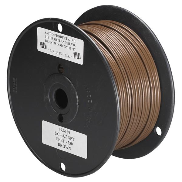 22/2 PLT BROWN WIRE ON 250 FT