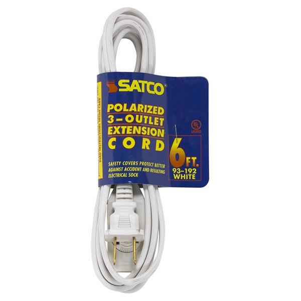 6' WHT EXTENSION CORD 16/2