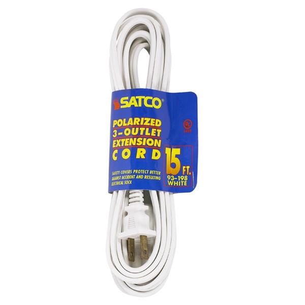 15' WHT EXTENSION CORD 16/2