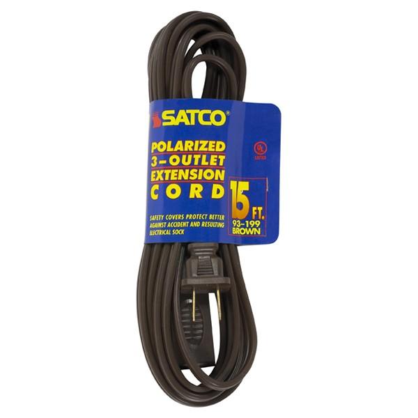 15' BRN EXTENSION CORD 16/2