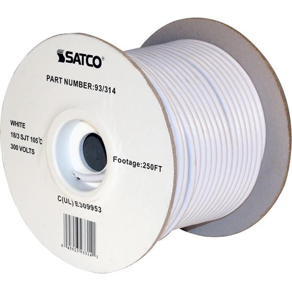 18/3 SJT WHITE 250 FT SPOOL