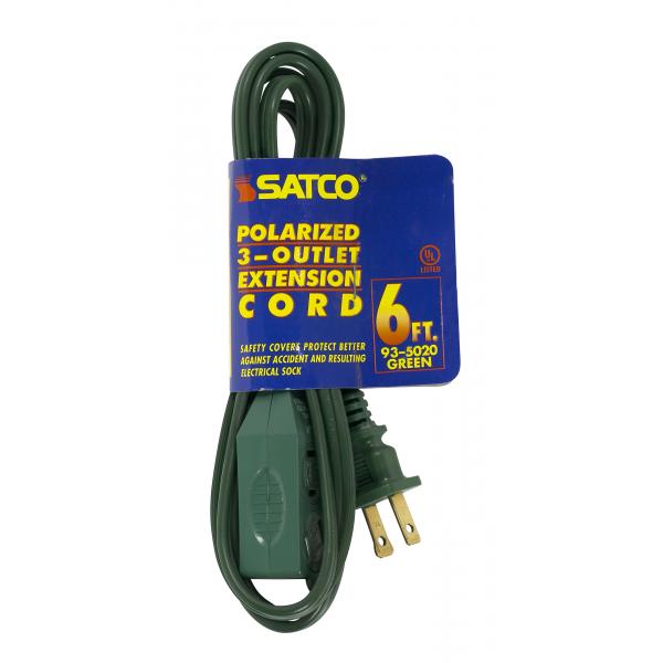 6 FT GREEN EXTENSION CORD 16/2