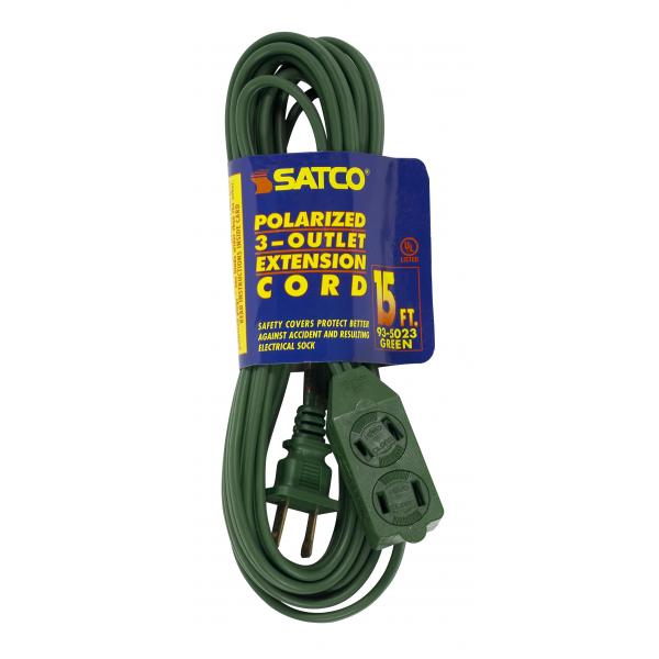 15FT GREEN EXTENSION CORD 16/2