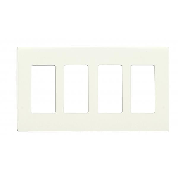 CLARO 4 GANG WALLPLATE WH