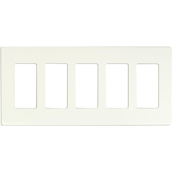 CLARO 5 GANG WALLPLATE WH