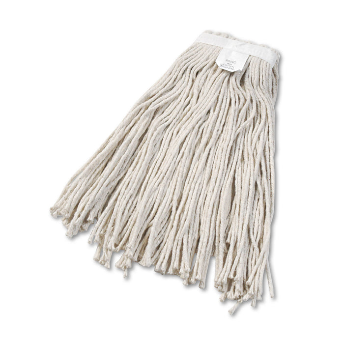 Cut-End Wet Mop Head, Cotton, No. 24, White 12/Carton