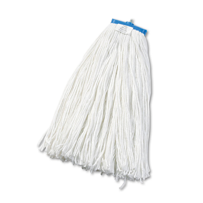 Cut-End Lie-Flat Wet Mop Head, Rayon, 24oz, White, 12/Carton