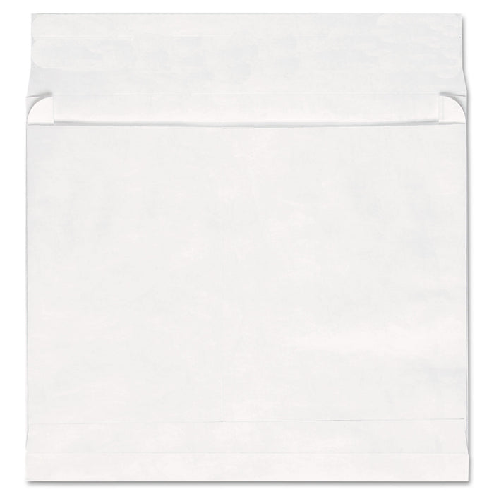 Deluxe Tyvek Expansion Envelopes, #13 1/2, Square Flap, Self-Adhesive Closure, 10 x 13, White, 100/Box