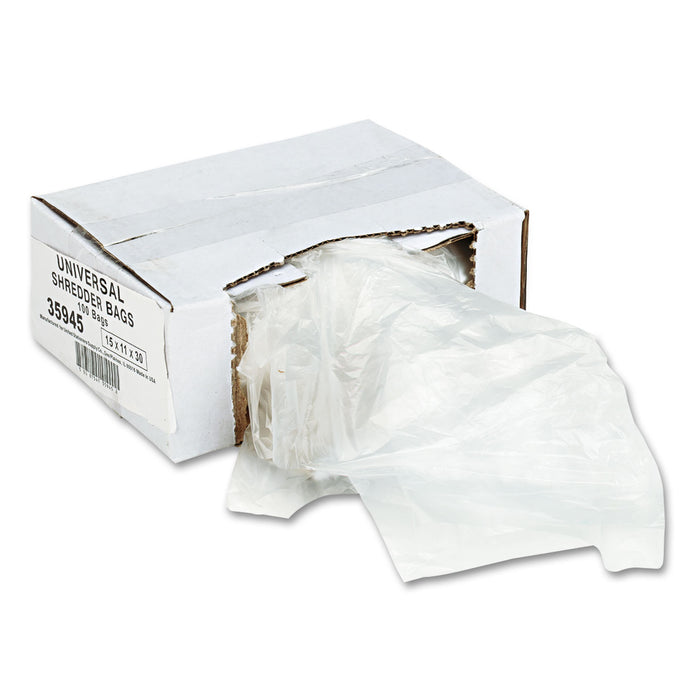 High-Density Shredder Bags, 16 gal Capacity, 100/Box