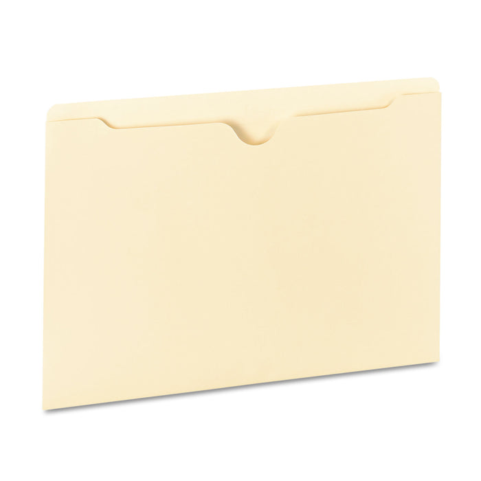 Deluxe Manila File Jackets with Reinforced Tabs, Straight Tab, Legal Size, Manila, 100/Box