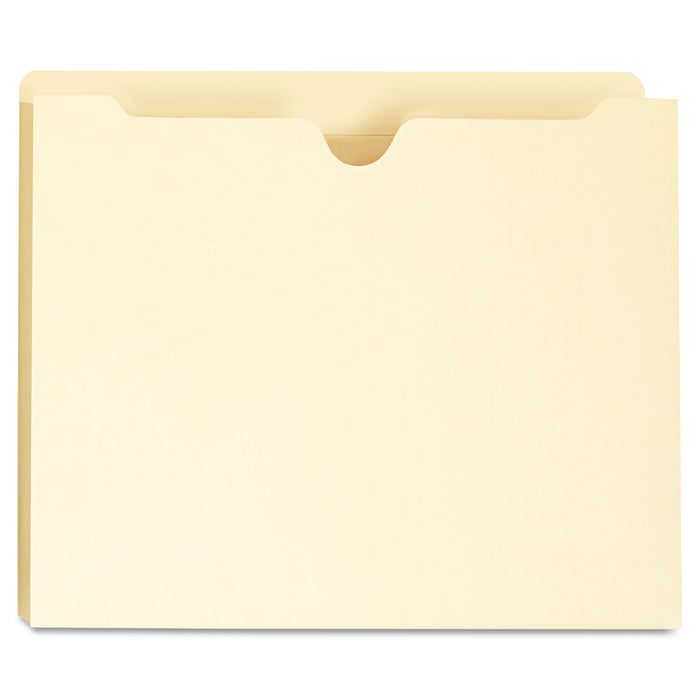 Deluxe Manila File Jackets with Reinforced Tabs, Straight Tab, Letter Size, Manila, 50/Box
