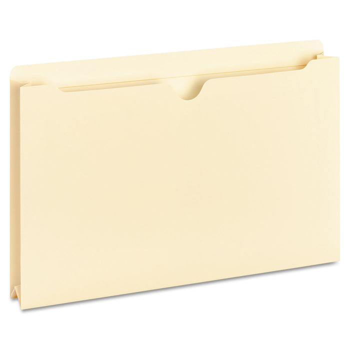 Deluxe Manila File Jackets with Reinforced Tabs, Straight Tab, Legal Size, Manila, 50/Box
