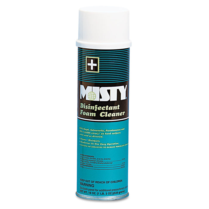 Disinfectant Foam Cleaner, Fresh Scent, 19oz Aerosol, 12/Carton